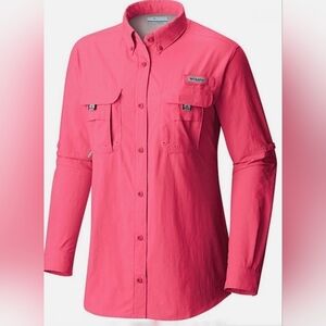 COLUMBIA Women's Bahama Long Sleeve Vented Fishing Shirt UPF 30+